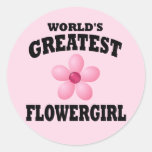 World's Greatest Flowergirl Round Sticker