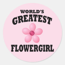 World's Greatest Flowergirl Round Sticker