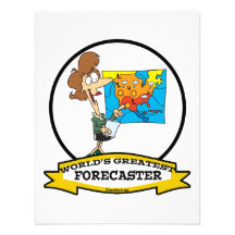 WORLDS GREATEST FORECASTER WOMEN CARTOON INVITE