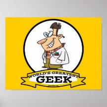 WORLDS GREATEST GEEK MEN CARTOON PRINT