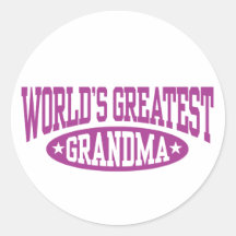 World's Greatest Grandma Stickers