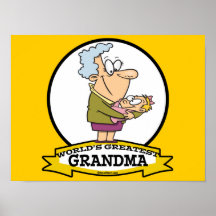 WORLDS GREATEST GRANDMA WOMEN CARTOON POSTERS