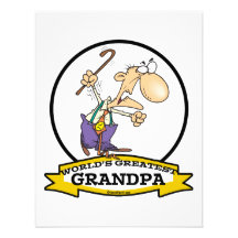 WORLDS GREATEST GRANDPA CARTOON CUSTOM INVITATIONS