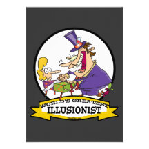 WORLDS GREATEST ILLUSIONIST CARTOON PERSONALISED ANNOUNCEMENT