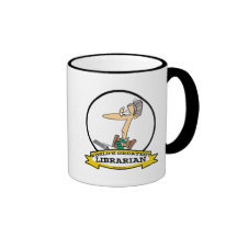WORLDS GREATEST LIBRARIAN II CARTOON MUGS