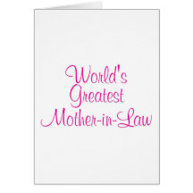 Worlds Greatest Mother In Law Cards