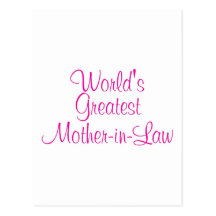 Worlds Greatest Mother In Law Postcards