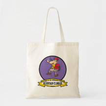 WORLDS GREATEST MOUNTAIN CLIMBER CARTOON CANVAS BAGS