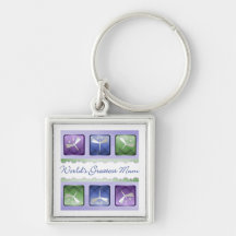World's Greatest Mum (dragonflies) Keychain