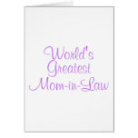 Worlds Greatest Mum In Law Greeting Cards