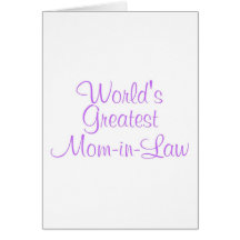 Worlds Greatest Mum In Law Greeting Cards