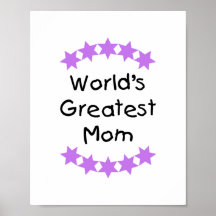 World's Greatest Mum (purple stars) Poster