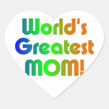 World's Greatest Mum Stickers