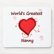 World's Greatest nanny Mousepads