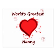World's Greatest nanny Postcard
