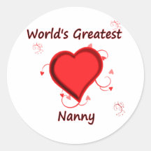 World's Greatest nanny Sticker