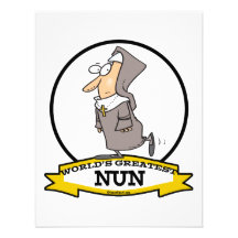 WORLDS GREATEST NUN CARTOON CUSTOM INVITATION