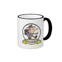 WORLDS GREATEST OUTDOORSMAN MEN CARTOON MUG