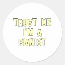 World's Greatest Pianist Round Stickers