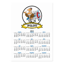 WORLDS GREATEST PILOT II MEN CARTOON BUSINESS CARD TEMPLATE