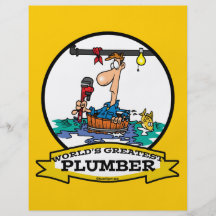WORLDS GREATEST PLUMBER IV MEN CARTOON FLYERS