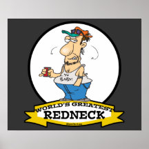 WORLDS GREATEST REDNECK II CARTOON PRINT