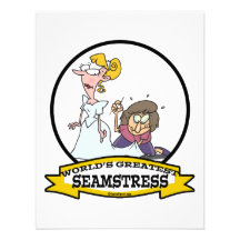 WORLDS GREATEST SEAMSTRESS CARTOON CUSTOM INVITATIONS