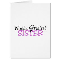 Worlds Greatest Sister Purple Black Card