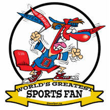 WORLDS GREATEST SPORTS FAN MEN CARTOON PHOTO CUTOUT