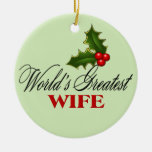 World's Greatest  Wife Christmas Tree Ornament