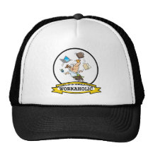 WORLDS GREATEST WORKAHOLIC MEN CARTOON MESH HAT