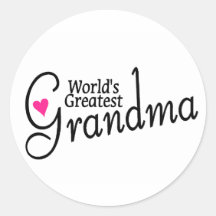 Worlds Greats Grandma Round Stickers