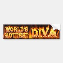 worlds hottest diva bumper stickers