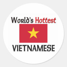 World's Hottest Vietnamese Round Stickers