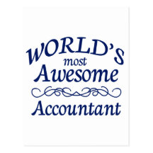 World's Most Awesome Accountant Postcard