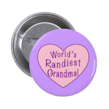 World's Randiest Grandma Pinback Button