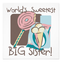 World's Sweetest Big Sister Custom Announcement