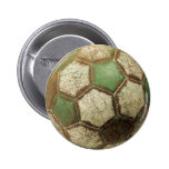 WORN AND AGED SOCCER BALL BUTTON