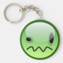 Worried Emoticon Keychain