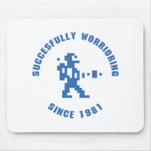 Worrior mousepad - white-blue