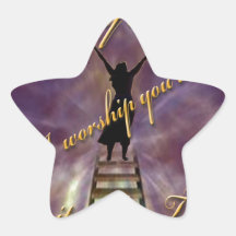 Worship in Praise Inspirational Sticker