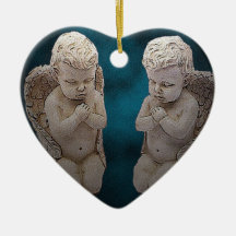 Worshiping Cherubs Christmas Ornament