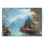 Woven Cabin Note Card