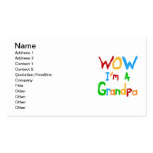 WOW I'm a Grandpa T-shirts and Gifts Business Card Templates
