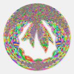 Wreath Diamond Jewel Pattern by Navin Round Sticker