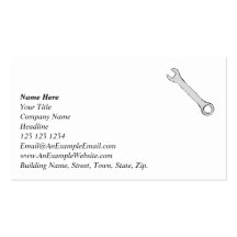 Wrench. Grey and Black. Spanner. Business Cards
