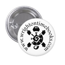 Wright on Time Books Turtle Logo Pinback Button