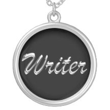 Writer Metallic Looking Script Jewelry