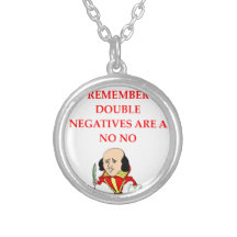 writing joke personalised necklace