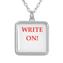 writing joke personalized necklace